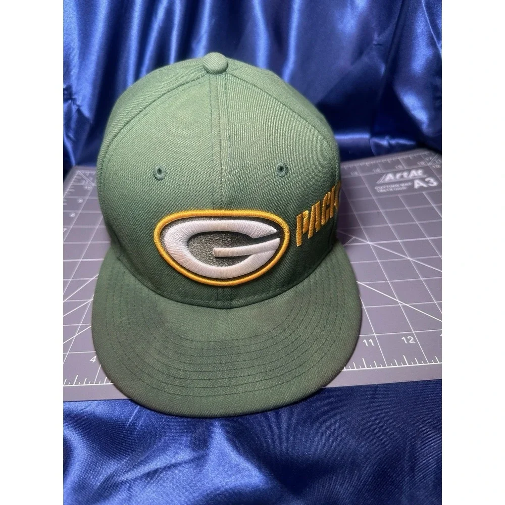New Era Green Bay Packers NFL Football 59FIFTY Used Fitted Hat Size 7 5/8" - Picture 5 of 9
